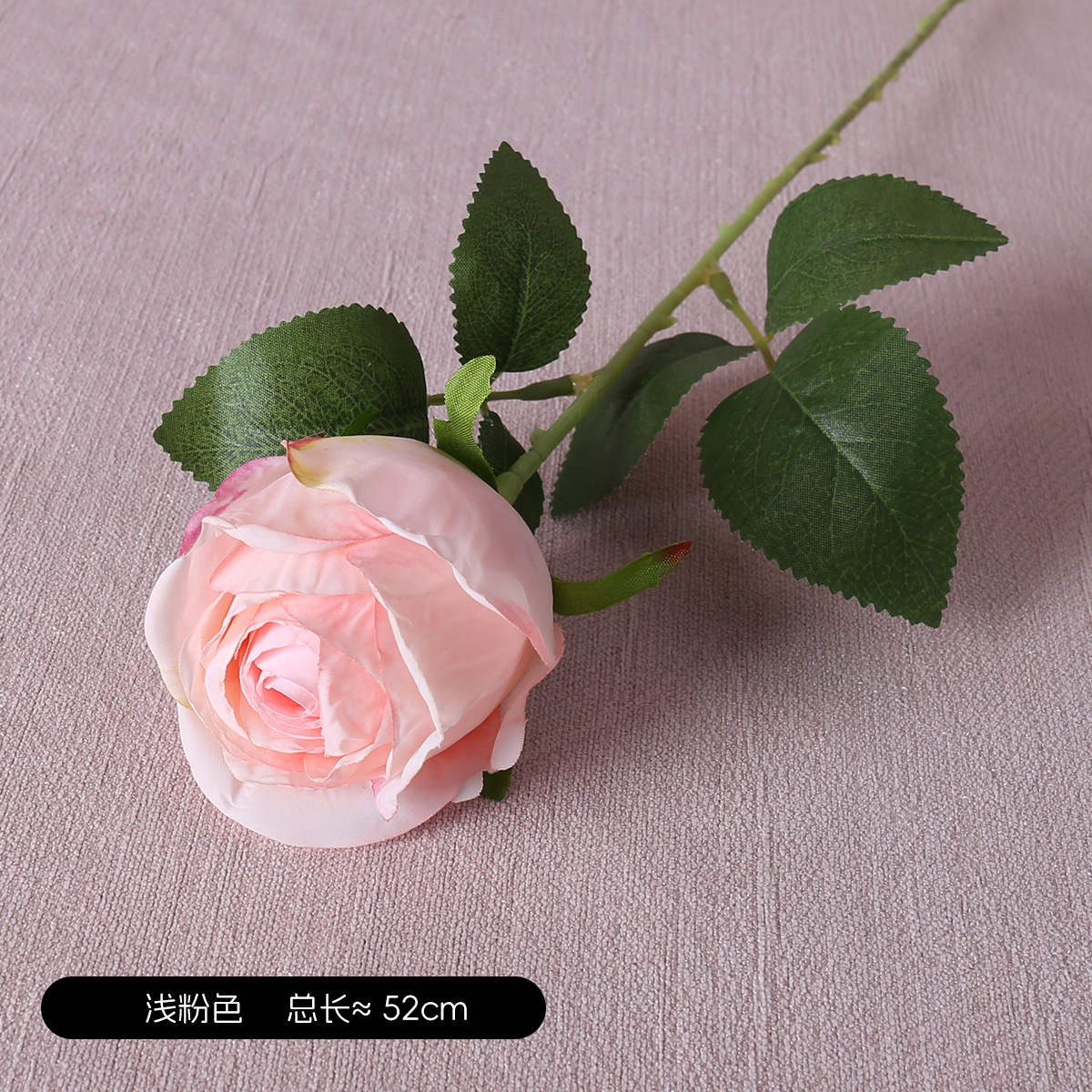 Simulación retro Rosas redondas al horno de una sola rama Accesorios de fotografía Boda Muebles para el hogar Decoración floral Simulación Rosas de borde quemado