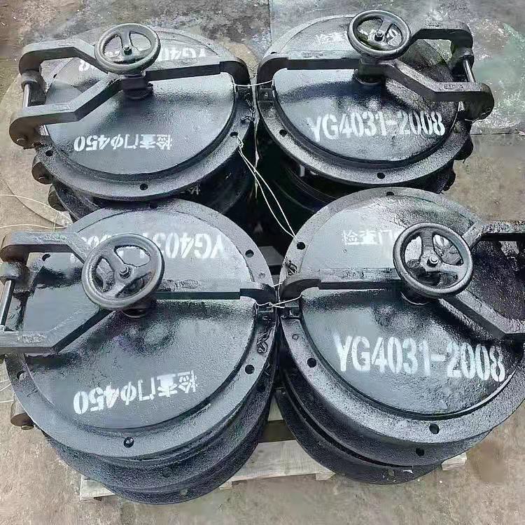 宏璐厂家供应铸铁锅炉检查门DN450快开人孔门DN500现货高温耐高温