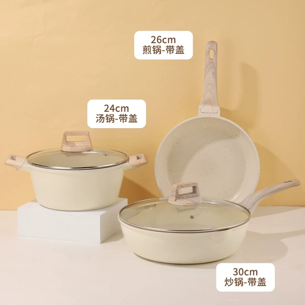 24cm soup pot+26cm frying pot+30cm frying pot set