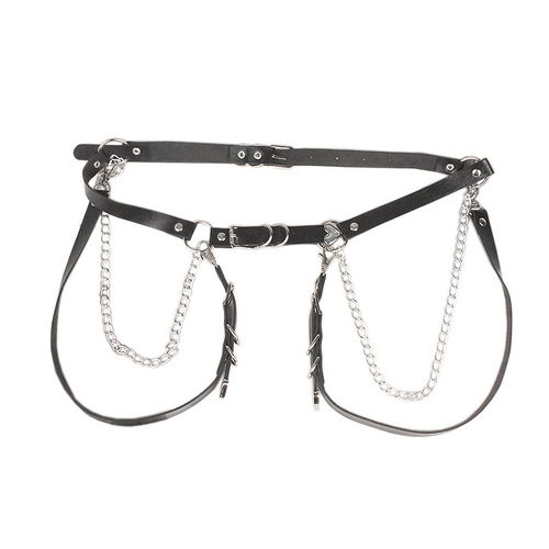 Cross-border personality Harajuku dark Lolita girl punk goth style belt decoration jk waist chain strap cool
