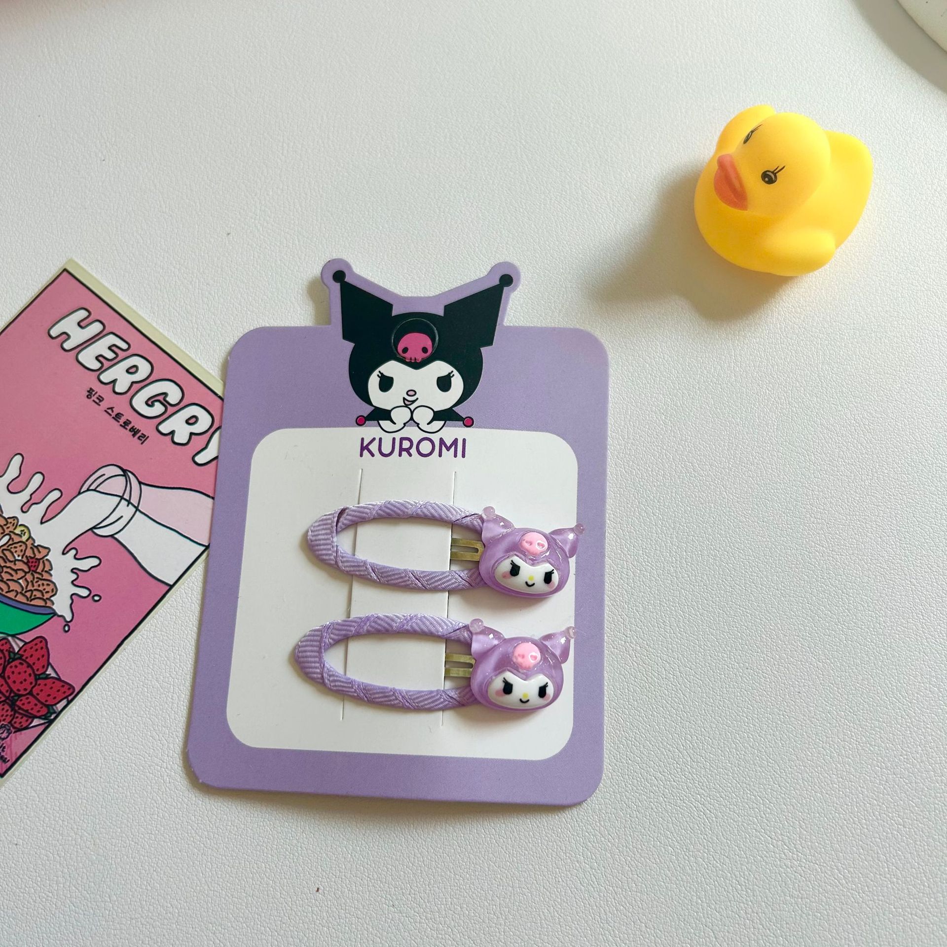 2024 nuevo Kuromi niñas lindas brocas de pelo para niños brocas de pelo para bebés de dibujos animados adornos para el pelo