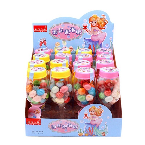 40g Cup-Shaped Watermelon Model Bubblegum Candy Juice Soft Candy Children's Candy Nostalgic Snack Supermarket Wholesale