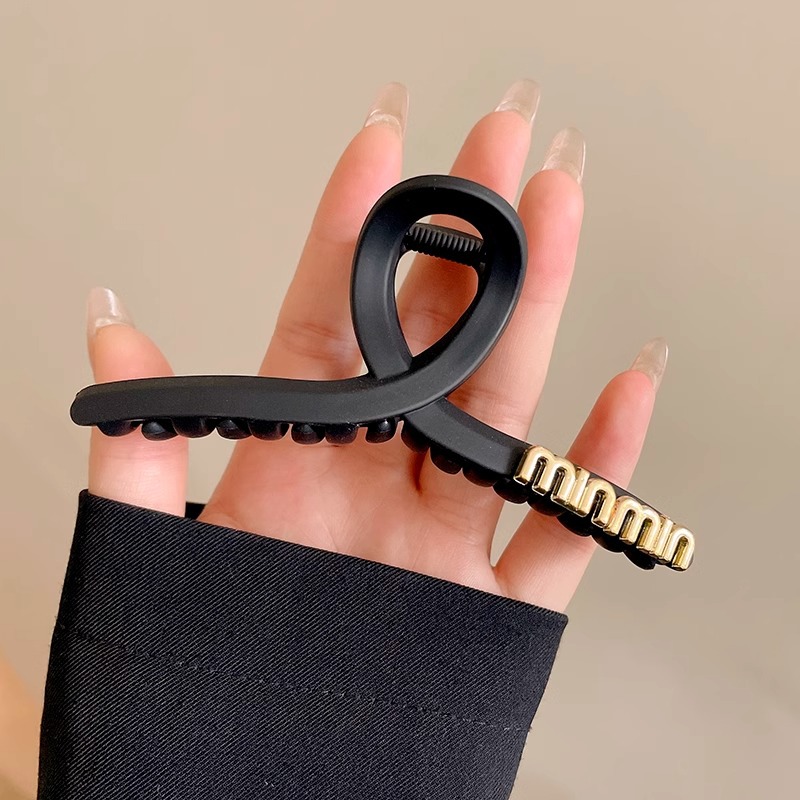 Clip de tiburón grande Cabeza trasera femenina updo artefacto temperamento horquilla tocado clip de pelo de alta calidad accesorios para el cabello clip horquilla