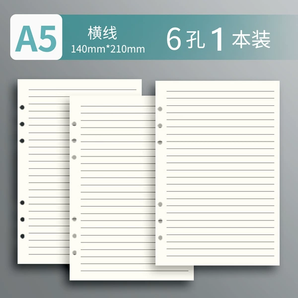 A5丨6 holes丨1 horizontal line丨60 sheets
