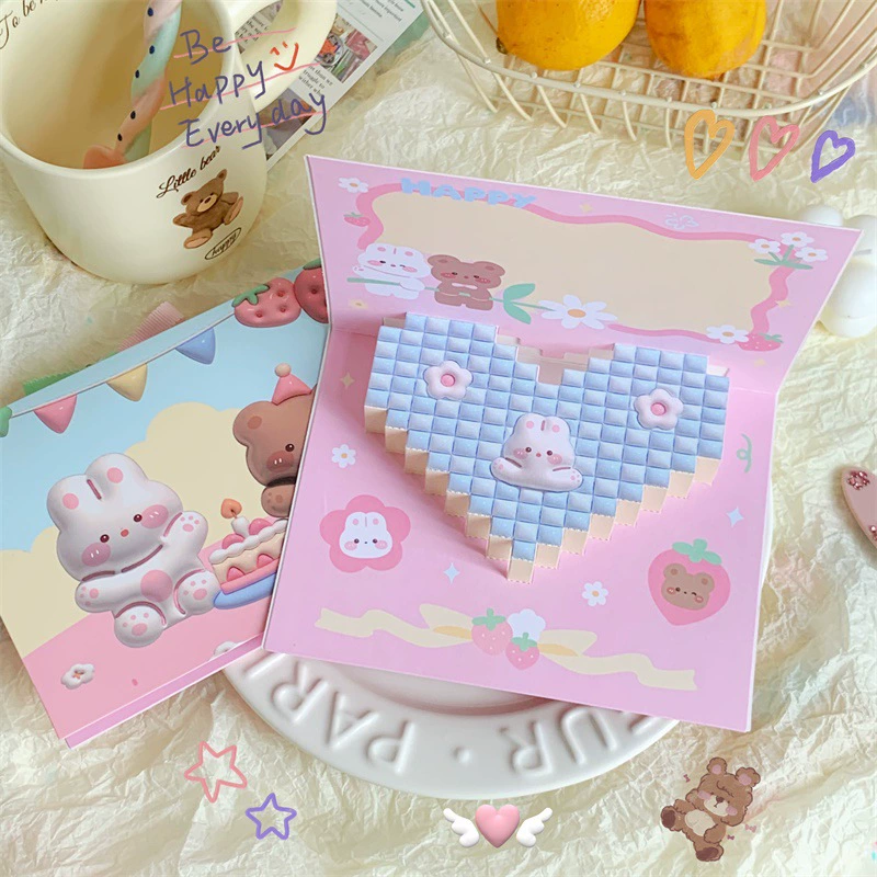 Christmas brand cute three dimensional postcard, Birthday gift -> Рождественская брендовая милая трехмерная открытка, подарок на день рождения
