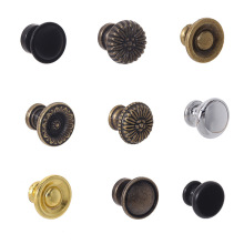 厂家批发锌合金拉手柜门衣柜抽屉单孔拉手仿古圆形家具五金拉手