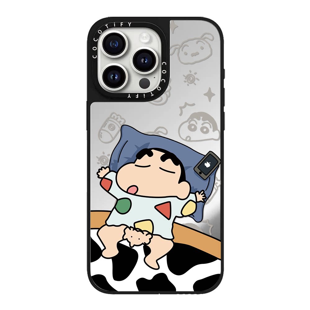 C家可爱睡觉蜡笔小新适用苹果17/16pro手机壳iphone15日系12搞怪