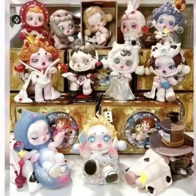 Фигурка в слепой коробке (POP MART) Bubble Mate Skullpanda — коллекционная настольная, ассорти 12+1