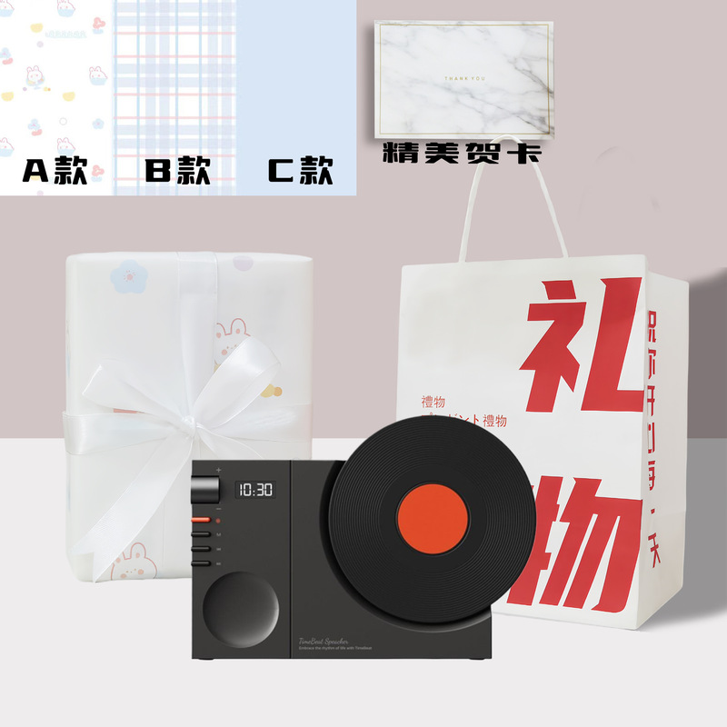 时计ブルートゥース音响レトロレコード机bluetoothスピーカークリエイティブデスクトップhd音质INSレトロブルートゥース音|undefined