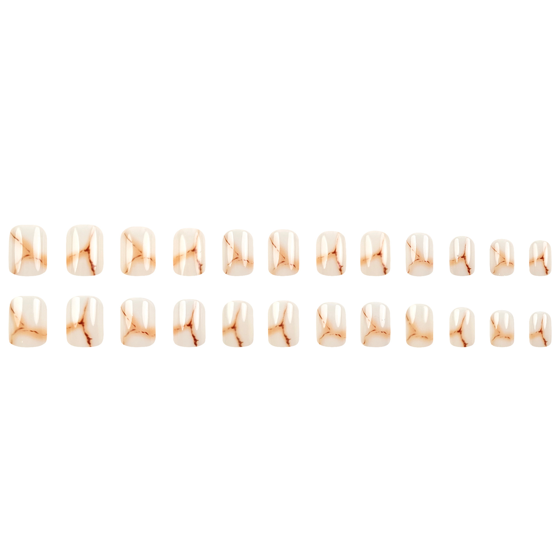 Retro de alta sensación agrietada desgaste de uñas comerciales extranjeras simplificadas y universales 24 piezas de uñas falsas al por mayor image 6