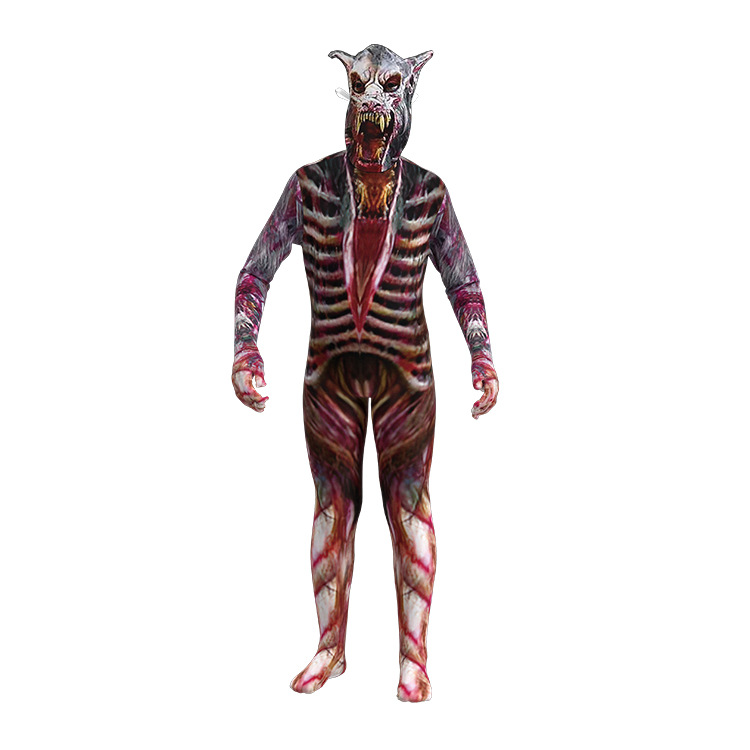 Halloween costumes for children, boys and girls, skeleton costumes, ghost costumes, party costumes, wolf head masks