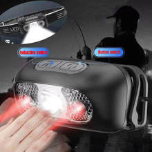 Portable Mini LED Headlamp USB Rechargeable Body Motion跨境