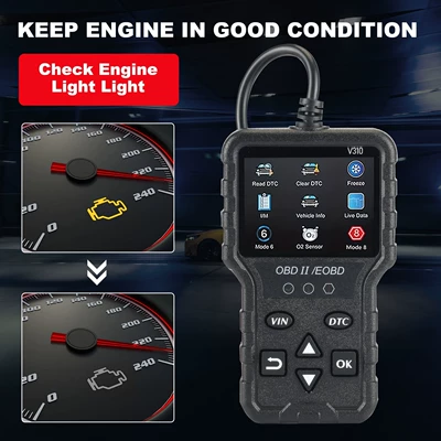 detector, OBD2 engine diagnostic: Other vehicle instruments