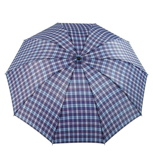 Upgraded Grid Umbrella with 8-Bone Reinforcement and UV Protection, Collapsible Rain Umbrella, Gift Umbrella