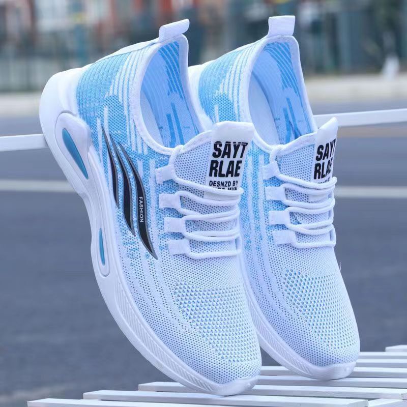Summer Mesh Shoes, Breathable Men's Shoes, Thin Men's Sports and Casual Shoes, Lightweight Non-Slip Running Shoes, Fly-Woven Mesh Shoes
