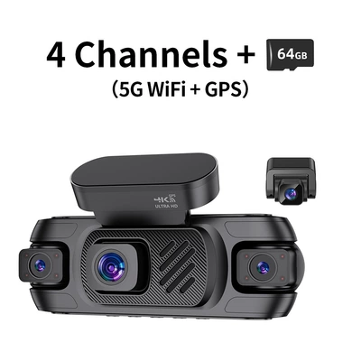 with Built-In Gps, Night Vision, Driving recorder - equipped-with-cigarette-lighter-does-not-support-24-hour-parking-monitoring-four-recordingswifigps64g-card