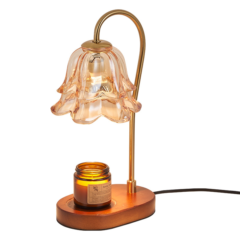Grand View Garden Decoración Flor Lámpara Red Creativa Dormitorio Lámpara de noche Aromaterapia Lámpara de noche Decoración de sala de estar Lámpara de cera fundido 021L