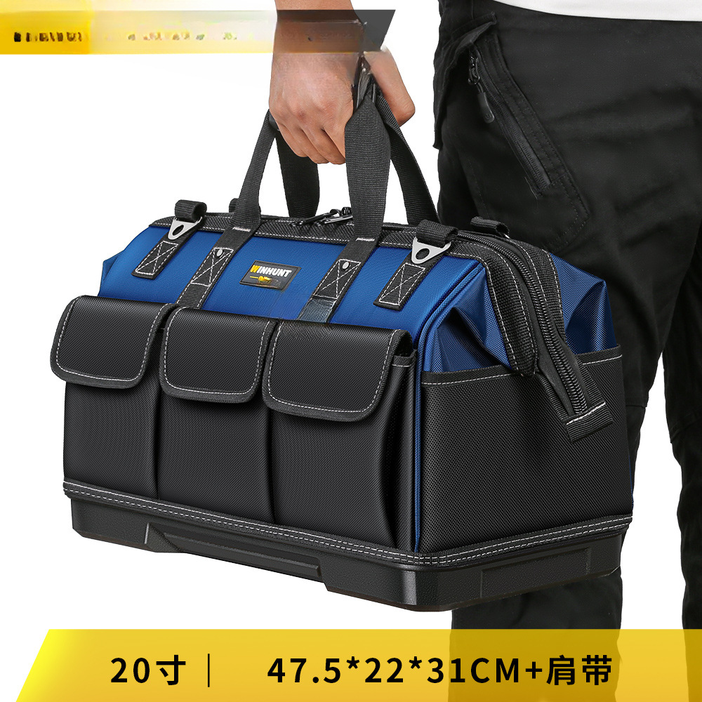 Kit de herramientas portátil multifuncional, lona especial para electricista, bolsa de almacenamiento gruesa y duradera, bolsa de mantenimiento de escalera de carpintería
