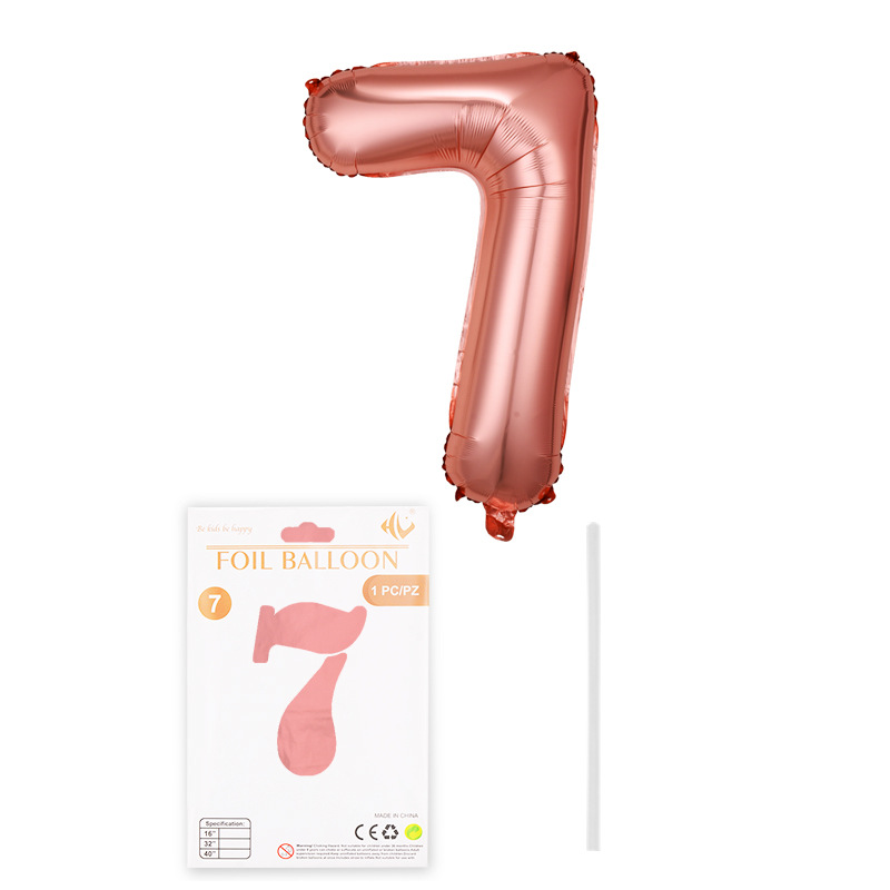 Globo digital de 16 pulgadas tapa dura tarjeta de papel de embalaje independiente película de aluminio Globo Decoración de fiesta de cumpleaños papel de aluminio al por mayor