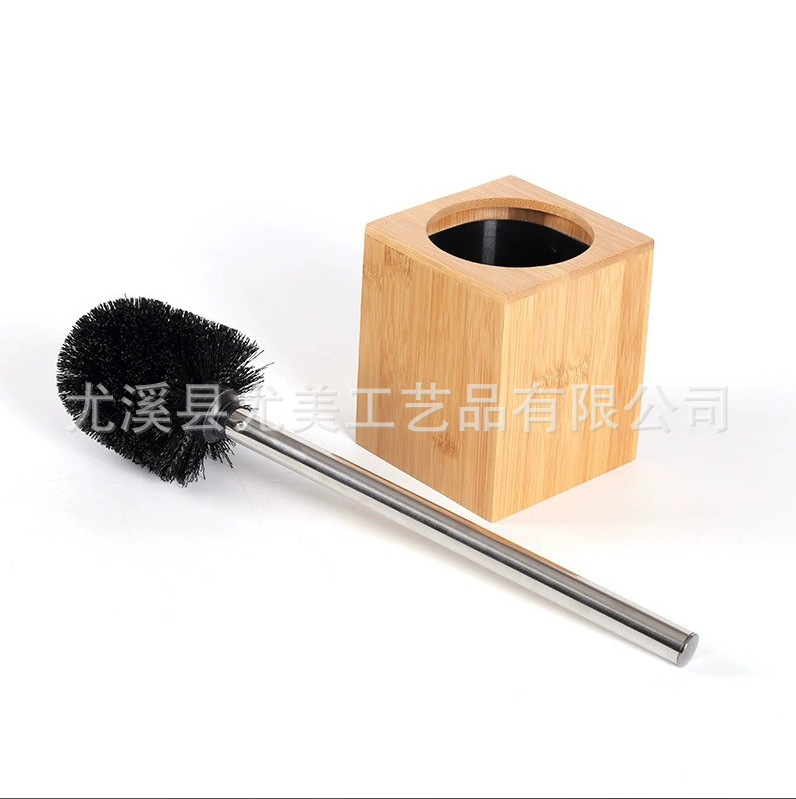 Cepillo de baño de bambú Cepillo de limpieza Cepillo de lavado de mango largo Cepillo de inodoro Juego de cepillo de inodoro