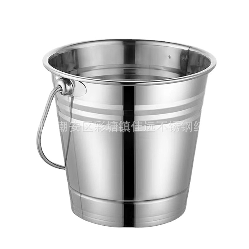 Cubo de hielo pequeño de acero inoxidable, cubo para cerveza, cubo para champán de bar, cubo para almacenamiento de agua, cubo de hielo engrosado, cubo para vino KTV.