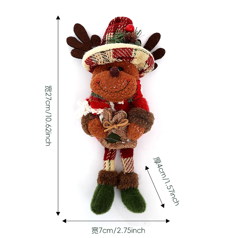 Christmas decoration supplies cartoon doll small pendant new snowman old man doll party atmosphere decoration decoration
