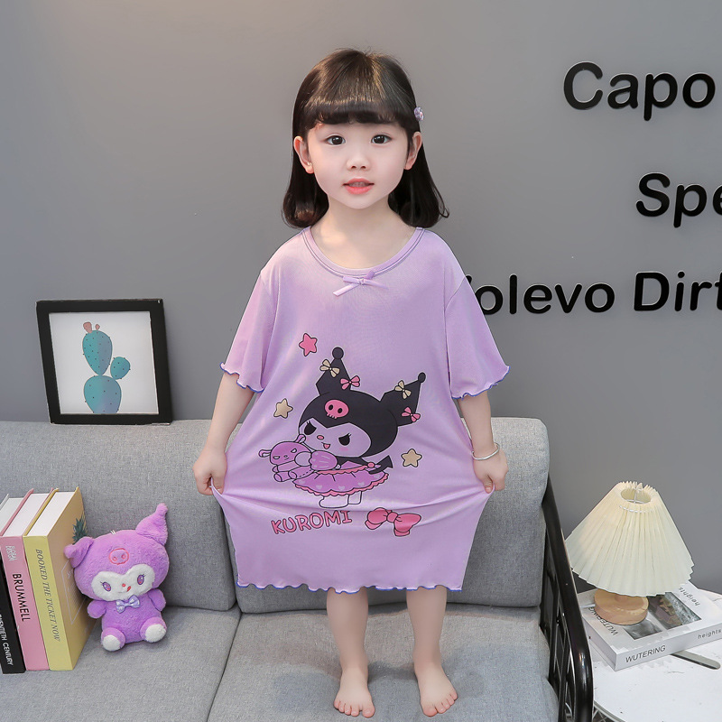 Pijama de niñas pijama de verano delgado bebé hielo ropa de aire acondicionado niñas pequeñas ropa de verano para niños ropa doméstica image 8