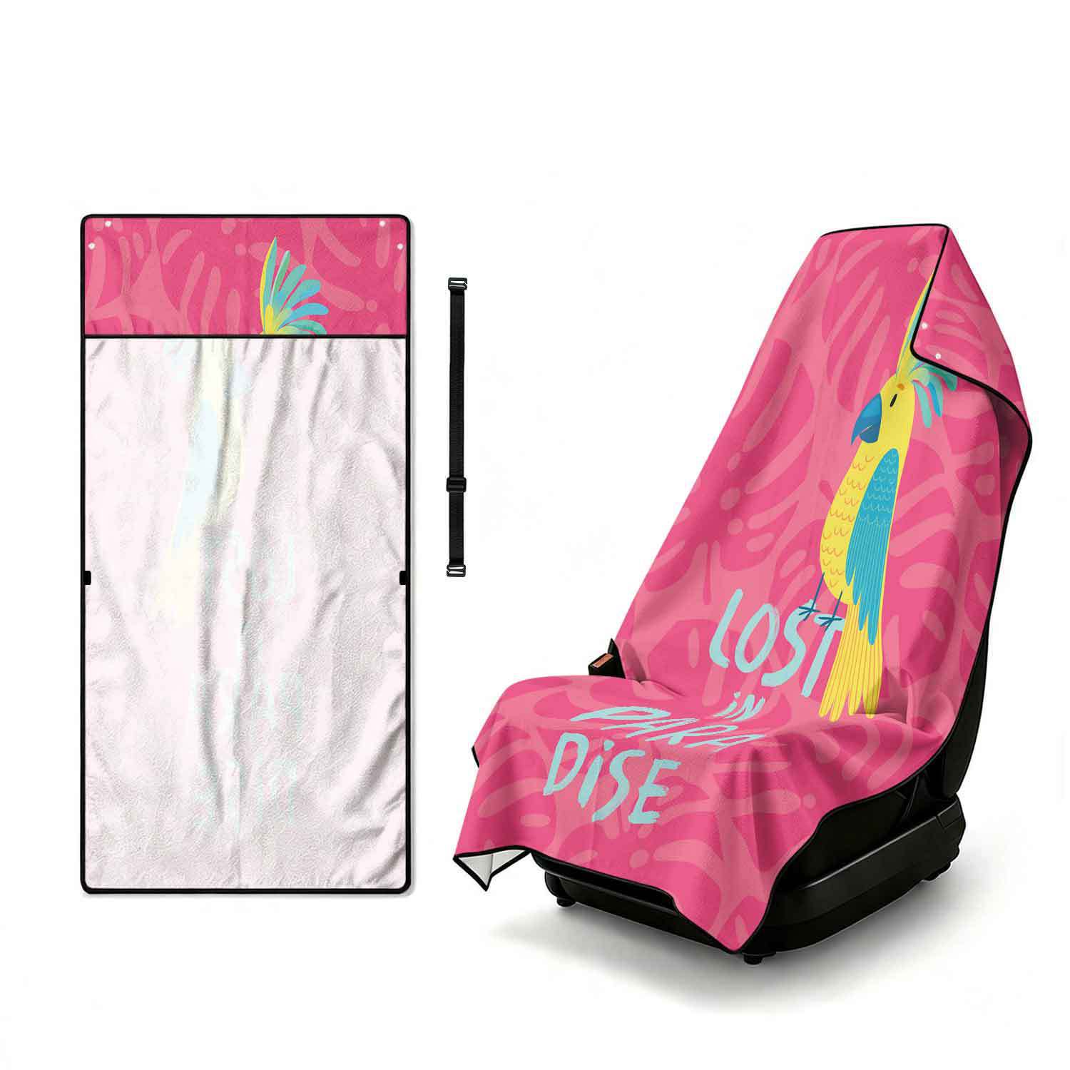 Summer bath towel and car seat cover 2-in-1, ultra-fine fiber outdoor beach and car dual-use universal seat cushion