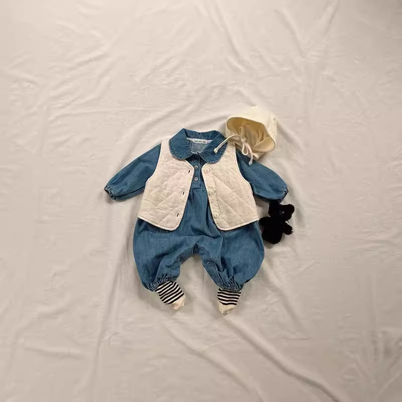 Niños vestidos con chalecos de otoño bebés clip de caballo 2024 ropa infantil coreana de otoño chalecos de cavalo de niño de otoño