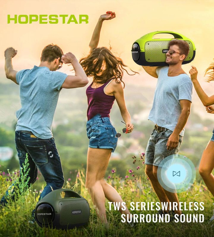 HOPESTAR A50 屋外ポータブルハイパワー Bluetooth スピーカー 3 スピーカー サブウーファー カラオケ パーティー スピーカー|undefined