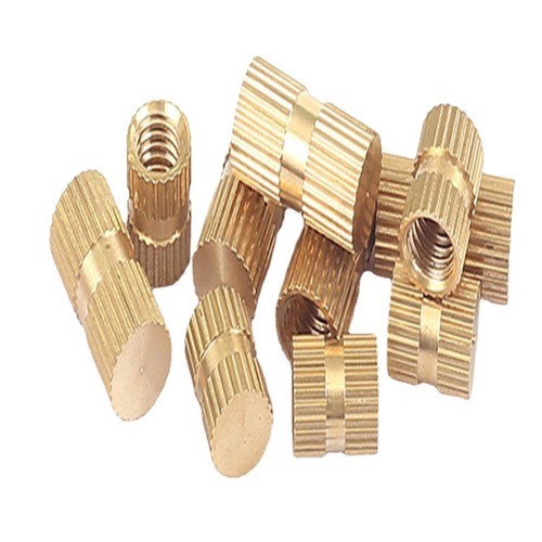 Copper nut roll embossed copper injection molded nut through hole blind hole copper clip part copper insert embedded part M2M3M4M5M6M8