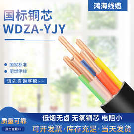 厂家国标WDZA-YJY低烟无卤电缆阻燃家装工程家装户外用电线电缆