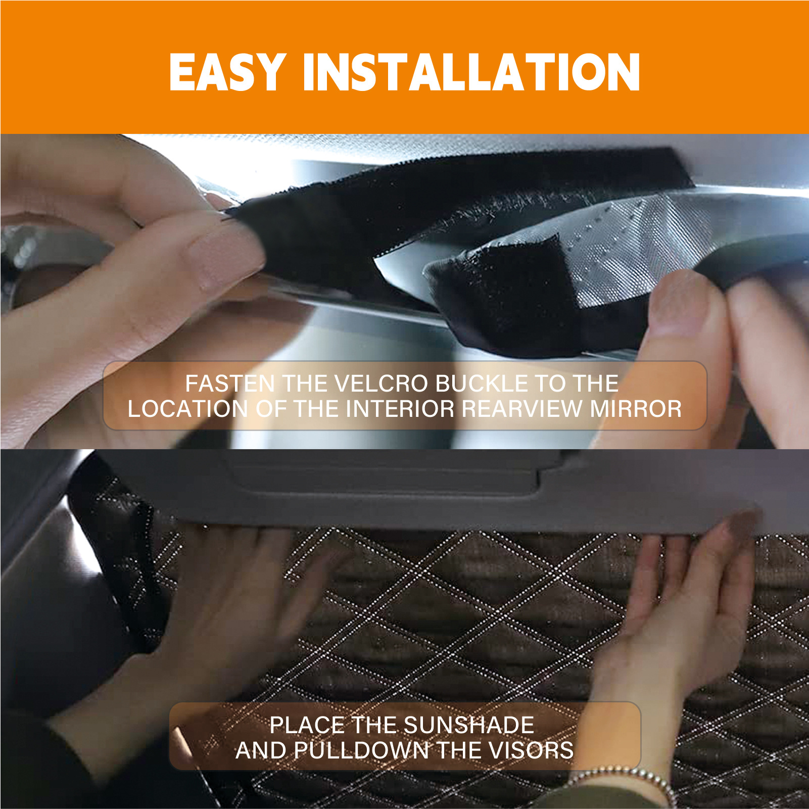 Car Front Windshield Sunshade, Summer Car Sunshade Cover, Universal Fit for Cars, Suvs, and Trucks