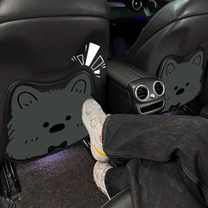 West Highland car seat back anti-kick pad, universal for rear seats, cute cartoon design, anti-dirt and wear-resistant car protective pad