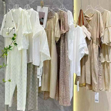 25夏领葳高端原创大码休闲女装棉麻连衣裙小衫外套品牌尾单清货源