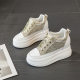 Sneakers Women's 2023 New Genuine Leather Shoes All-match Platform Shoes with High Height Women's Shoes Sports Summer White Shoes