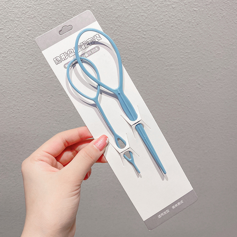 Herramientas de trenzado de cabello para niños updo pelo peinado artefacto pelo tirando pin Trenza de niña pelo desgaste del cabello tirando del pelo traje de pelo