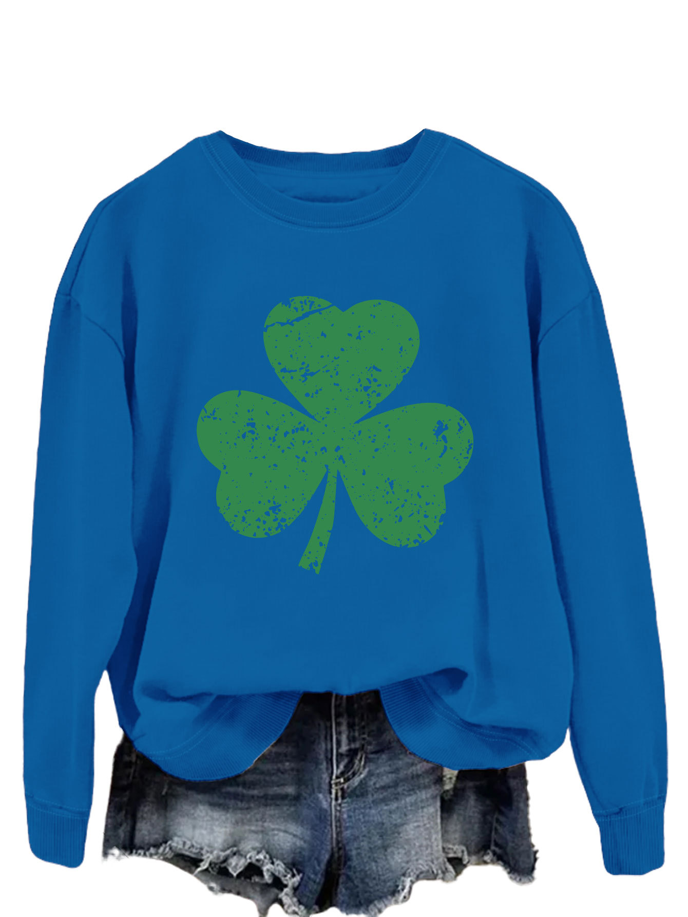 Women's Hoodies Long Sleeve Printing Preppy Style Streetwear Shamrock display picture 23