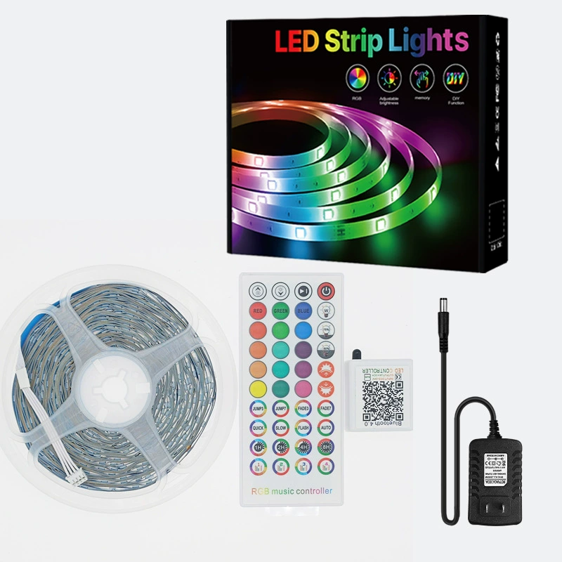 Светодиодная лента RGB 3535, 24V 16 LED/м, пульт управления Bluetooth музыкой, 44-клавишный пульт, комплекты 5–40 м