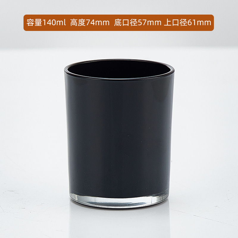 Candelaria de banano cubierta de banda de vidrio de colores vela DIY taza vacía dormitorio recipiente de candelaria de banano en candelabros