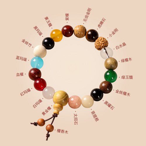 Spiritual Hidden Dragon Eighteen Seeds Bodhi Beads Bracelet for Men and Women, Multi-Blessed Pearl Eighteen Seeds Gift Bracelet Manufacturer Wholesale