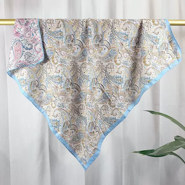 2026 New Style Square Scarf, Double-Sided Floral Design, Dual-Use Women's Scarf, High-End Silk Wool Cashmere Feel, Cross-Border Headscarf