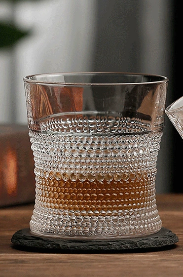 Glass capacious wineglass for whiskey, for karaoke bars