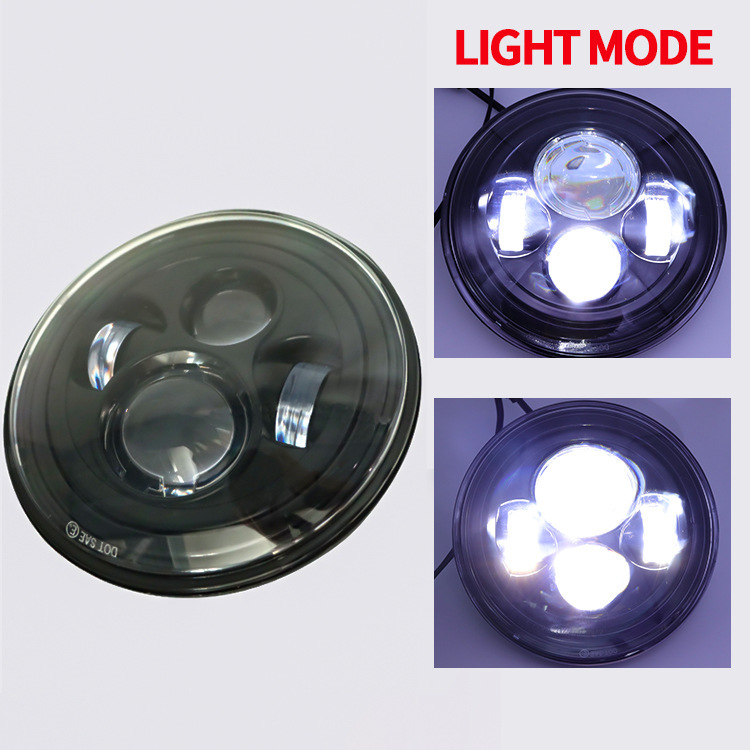 Cross-border Harley 7inch Wrangler 4-bead LED headlight for off-road vehicles and electric motorcycles, modified LED car light