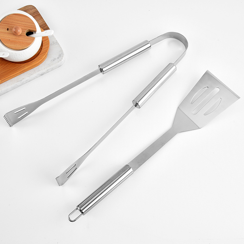 Juego de herramientas para BBQ de acero inoxidable, 9 piezas con bolsa de tela, para barbacoa al aire libre, producto estrella en Amazon