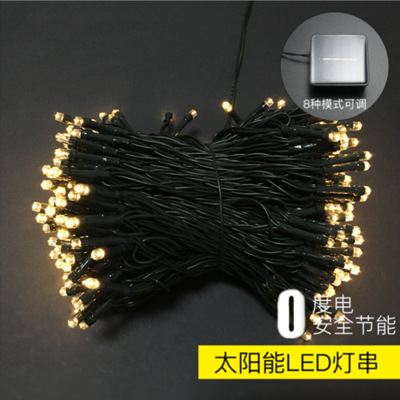 Luces solares de colores con luces intermitentes luces de cadena cielo estrellado al aire libre colorido intermitente luces decorativas habitación patio decoración cambiante de color