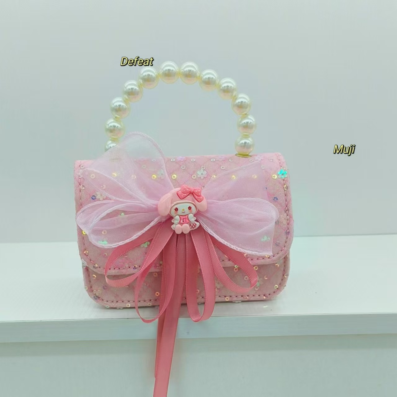 Melody Pearl bolso de princesa, bolso de accesorios, bolso de arco, bolso de cadena, bolso de Año Nuevo para chicas