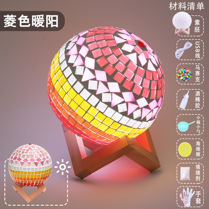 Seven -color lamps, diamond color warm sun to send USB line