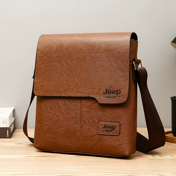Men's shoulder messenger bag vertical business casual bag large capacity flip all-match Square hanging bag
