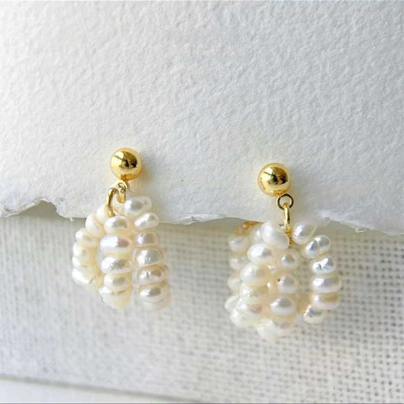 Retro Tassel Pearl Beaded Drop Earrings 1 Pair